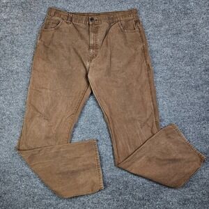 Dickies Carpenter‎ Pants Mens 38x34 Brown Duck Canvas Workwear Relaxed Fit